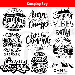 Camping svg bundle, camping svg, camp life svg, camping clipart, camper svg, camping shirt svg, outdoor svg, nature lover svg, camping png