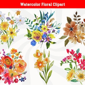 Watercolor floral clipart, watercolor floral, watercolor floral svg, watercolor floral pattern, watercolor wildflower, watercolor flower png
