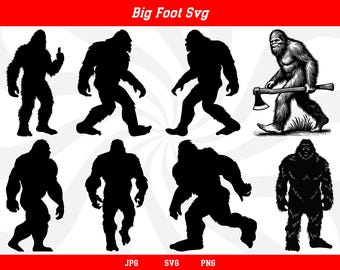 ビッグフットのSVG、ビッグフットのシルエット、ビッグフットのクリップアート、ビッグフットのベクター、ビッグフットのクリカット、ビッグフットのカットファイル、ビッグフットのSVGファイル、ビッグフットのPNG