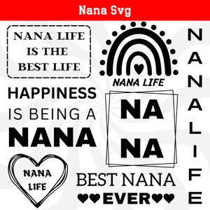 Nana svg, nana svg heart, nana shirt svg, nana life svg, nana heart svg, nana quotes, nana svg bundle, nana cut files, family svg, nana png