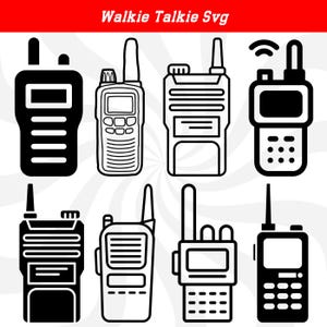Walkie talkie svg, portable radio svg, cell phone svg, walkie talkie icon, walkie talkie outline, walkie talkie cut file, walkie talkie png