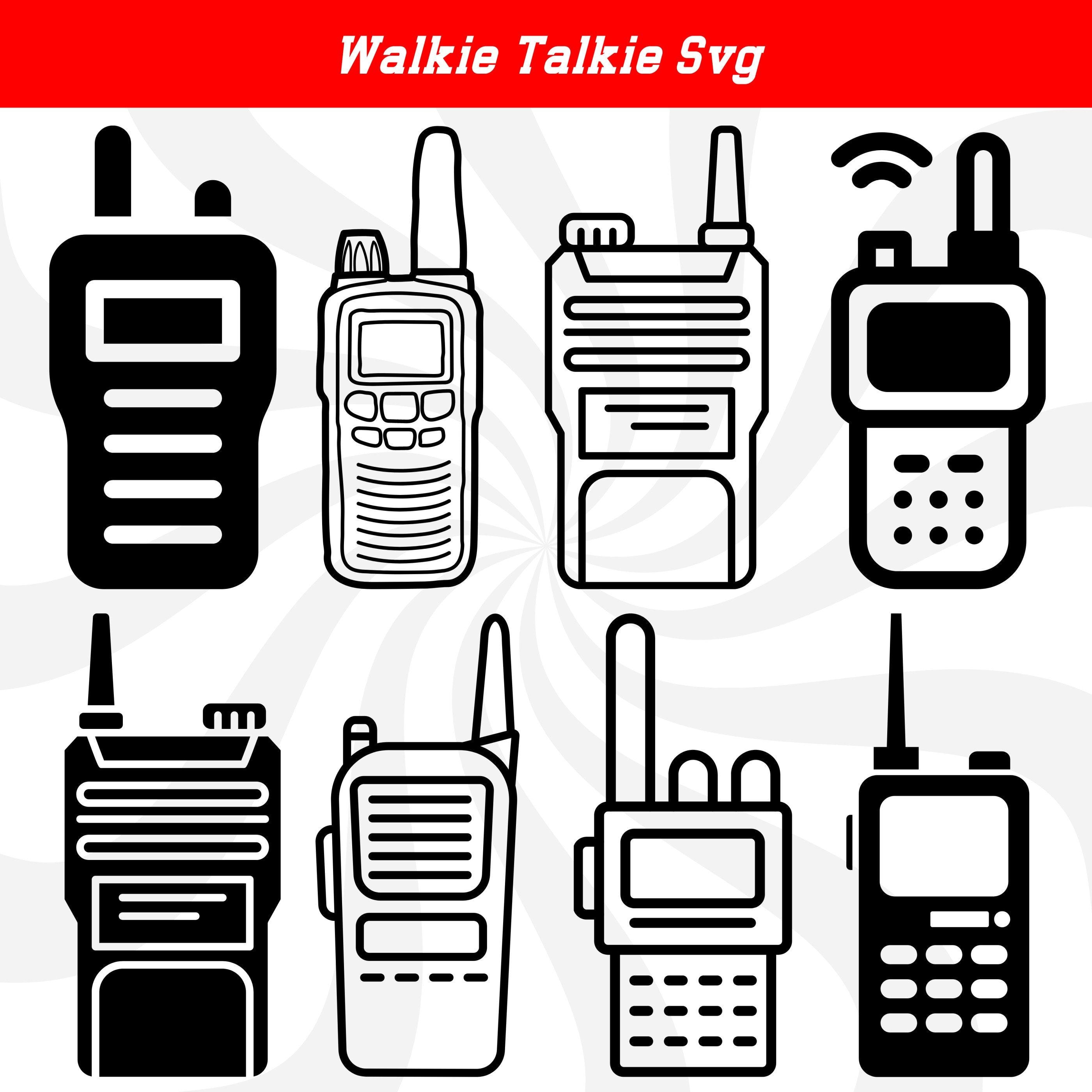 Walkie talkie svg, portable radio svg, cell phone svg, walkie talkie icon, walkie talkie outline, walkie talkie cut file, walkie talkie png