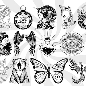 Tattoo svg, tattoo art svg, traditional tattoo, tattoo flash svg, tattoo designs, tattoo cut file, neotraditional tattoo, tattoo clipart