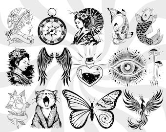 Tattoo svg, tattoo art svg, traditional tattoo, tattoo flash svg, tattoo designs, tattoo cut file, neotraditional tattoo, tattoo clipart