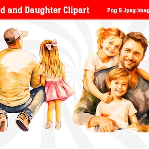 Papa und Tochter Clipart, Vater Tochter Clipart, Papa Leben svg, Vatertag Clipart, Papa svg, Vater und Kind Clipart, Vatertag png