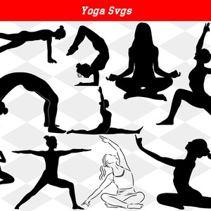 Yoga svg, yoga silhouette, yoga cut files, yoga vector, meditation svg, fitness svg, namaste svg, exercise svg, yoga clipart, yoga png