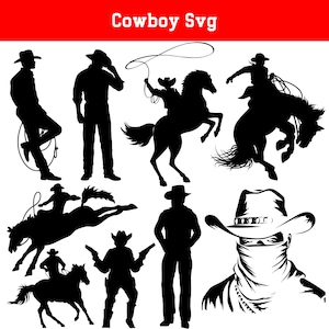 Cowboy svg, cowboy svg file, cowboy silhouette, western svg, cowboy hat svg, cowgirl svg, rodeo svg, horse svg, cowboy png, cowboy clipart