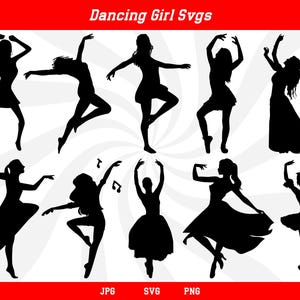 Dancing girl svg, dance svg, dancing svg, dance silhouette, dance clipart, dancers svg, dancer silhouette, hip hop dancer, dance girl png