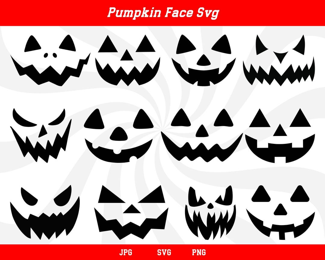 Pumpkin Face Svg, Pumpkin Svg, Halloween Face Svg, Jack O Lantern Svg ...