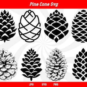 Pine cone svg, pinecone clipart, pine tree svg, pinecone silhouette, pinecone png, conifer cone svg, pine tree clipart, pine cone vector