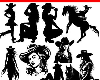 Cowgirl svg, cowgirl svg file, cowgirl silhouette, western svg, cowgirl png, rodeo svg, horse svg, cowboy png, cowgirl clipart