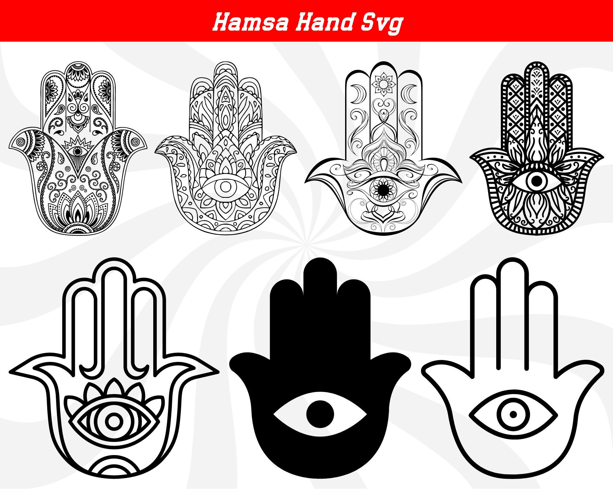 Hamsa hand svg, hamsa cut files, hamsa hand png, hand of fatima, hamsa hand clipart, hand svg, hamsa hand silhouette, hamsa hand vector