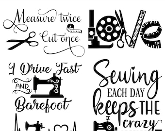 Naaicitaten svg, naaien svg, naaien cliparts, naaien gesneden bestanden, kleermaker svg, naaimachine, knutselen svg, hou van naaien svg, naaien png