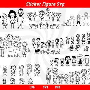 Sticker figure svg, stick people svg, stick figure outline, stick figure family, stick figure clipart, stick figure png, stick family png
