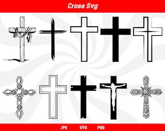 キリスト教の十字架 SVG、イエスの十字架 SVG、信仰の十字架