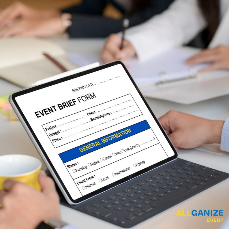 Event Brief Form Template, Editable Meeting Summary (digital Template ...