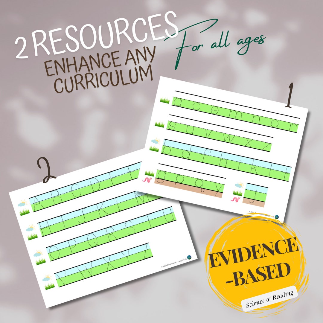 Traceable Handwriting Practice Sheets Teachers, Science of Reading