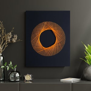 String Wall Art, Thread Wall Art, Wall Decor, String Wall Decor, Thread Wall Decor, Home Decor Painting, Wall Decor Painting, Orange Art