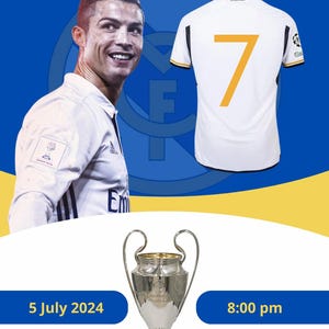 Carte d'anniversaire - Real Madrid - Cristiano Ronaldo - Ligue des Champions