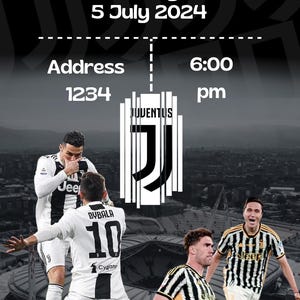 Birthday Invitation - Juventus - Dybala - Cristiano Ronaldo