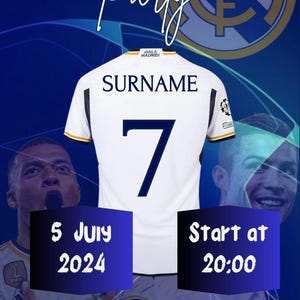 Carte d'anniversaire - Real Madrid - Ligue des Champions - Cristiano Ronaldo - Kylian Mbappe