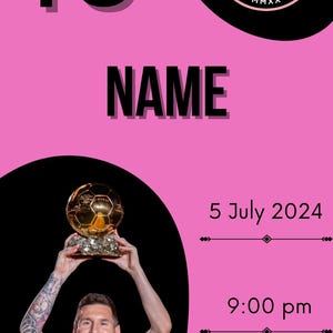 Birthday Card - Inter Miami - Lionel Messi