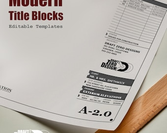 Architect CAD Title Block Templates – AutoCAD DWG Drawing Sheet Layout (ANSI & Arch Sizes)
