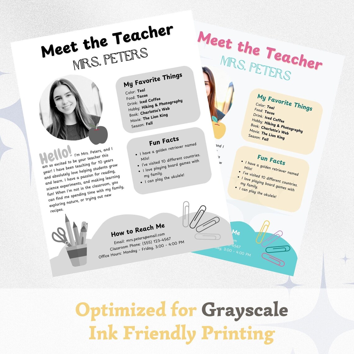 Meet the Teacher Editable Template All About My Teacher Get to Know