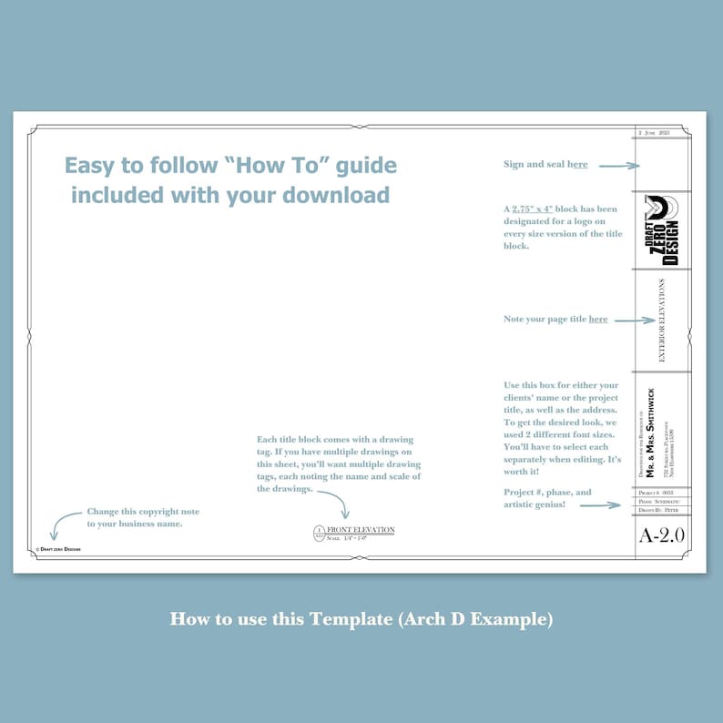 Title Block CAD Template for Interior Designers and Architects Title Block CAD Template for Interior Designers and Architects