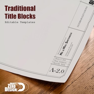 Title Block CAD Template for Interior Designers and Architects | Editable Instant Download Business Templates | AutoCAD drawing sheet layout