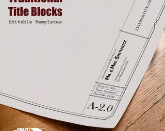 AutoCAD Title Block Template | Architect & Interior Design (Digital Download)
