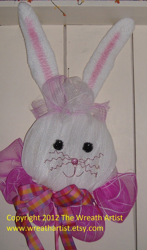 Items similar to Easter Wreath Easter Bunny Wreath on Etsy