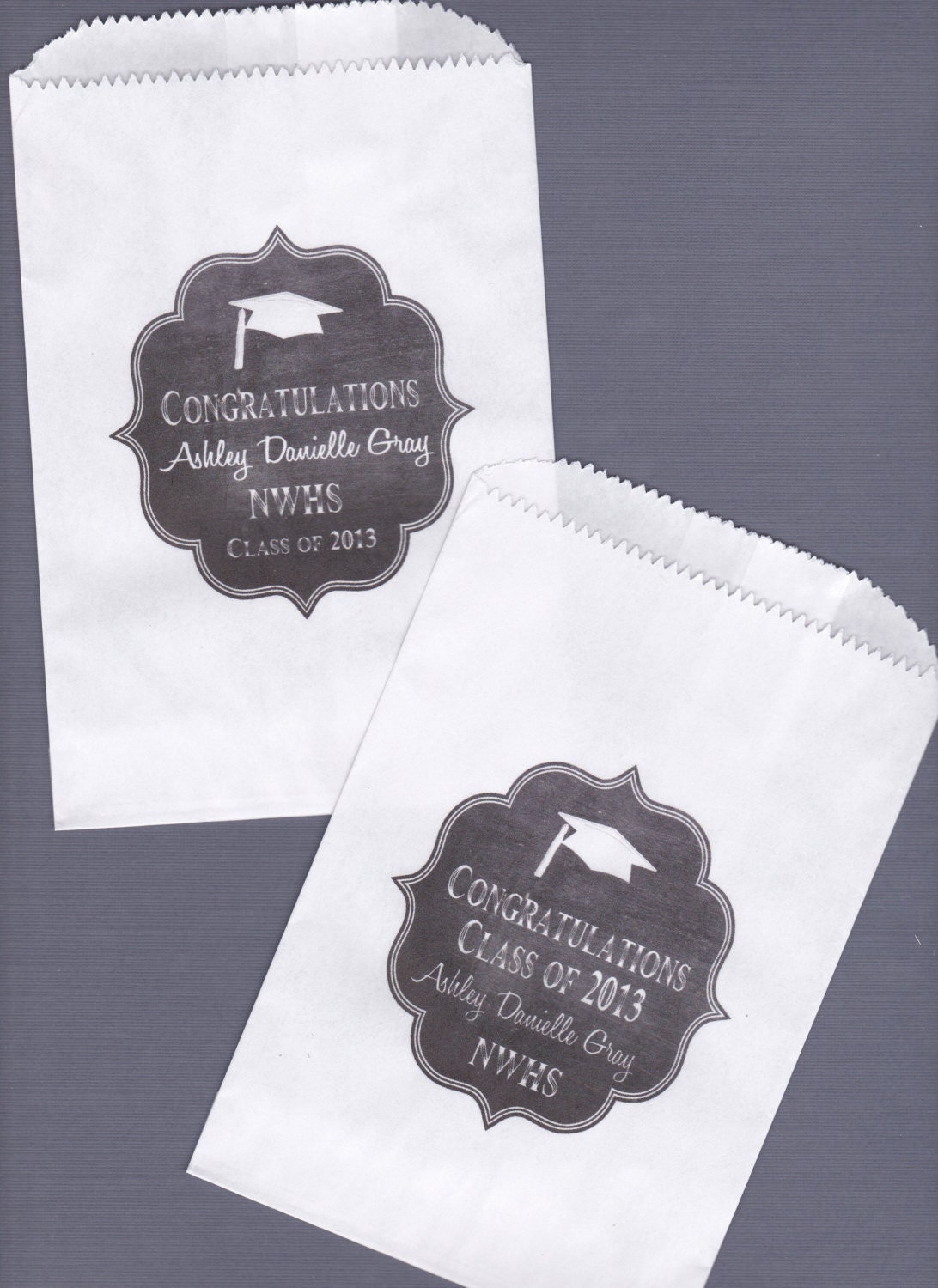 Graduation Candy Buffet Bag Favor Bags Cookie Bar Treat Etsy