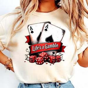 Life’s a Gamble Png Design, Poker Shirt, Poker Gift Png, Spade Ace Shirt, Casino Png, Download Sublimation, Digital Prints, Digital Download