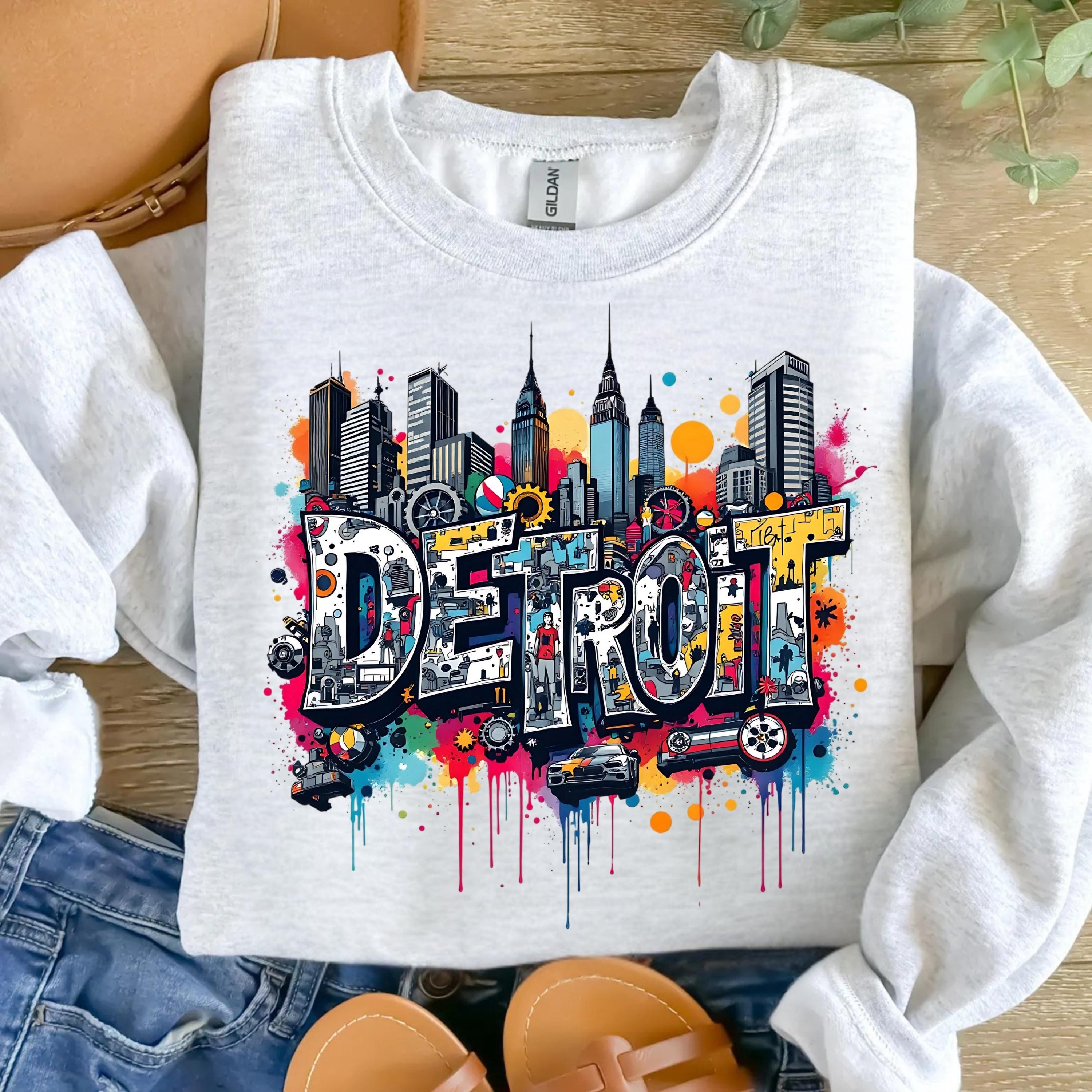 Detroit Shirt Png, Detroit Png, Retro Auto PNG, Motor Stadt Png, Oldtimer Png, Stadt Skyline Png, Detroit Liebhaber Png, Detroit Street Art Png