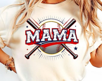 Baseball Mama PNG, Mama Game Day Shirt Design, Baseball Mom PNG, Retro Sports Mom Graphic, Sublimation Digital Download