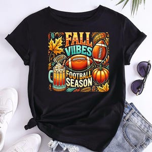 Fall Vibes Football Season, Pumpkin Fall Football Season Shirt, Cozy Mama Fall Football Shirt, Fall Drinks & Football Season Tee, Cozy Fall