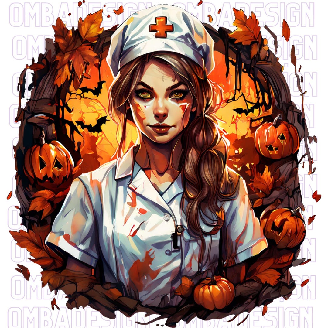 Scary Nurse Halloween PNG, Spooky Fall Design (digital Download) - Etsy