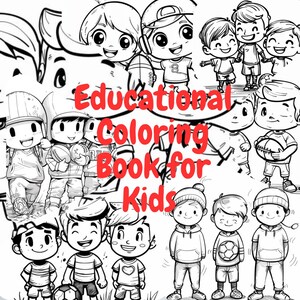 Educational Coloring Book for Kids - Coloring Book - Coloring Book for Kids - Child Development Book- Fun Coloring Book - PDF Download