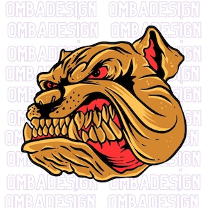 Angry Bulldog - Png - Funny T-Shirt Png - Download Sublimation Designs - Digital Prints - Design File - Bulldog - Dog