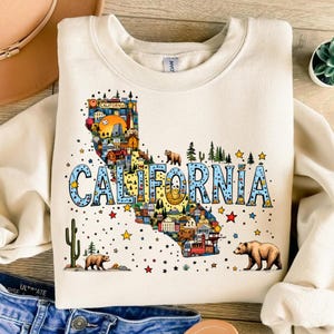 Conception de png de Californie, conception de carte de Californie, cadeau ours de Californie, Png rétro de Californie, conception de cadeau de Californie, chemise Cali, Cali Png