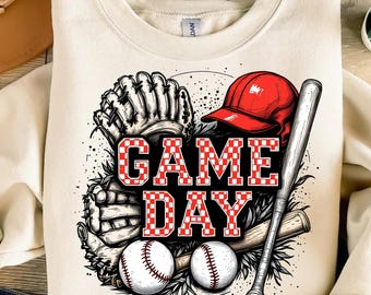 PNG del Día del Partido de Béisbol Vintage: Diseño de camiseta para aficionados al deporte (Descarga digital)