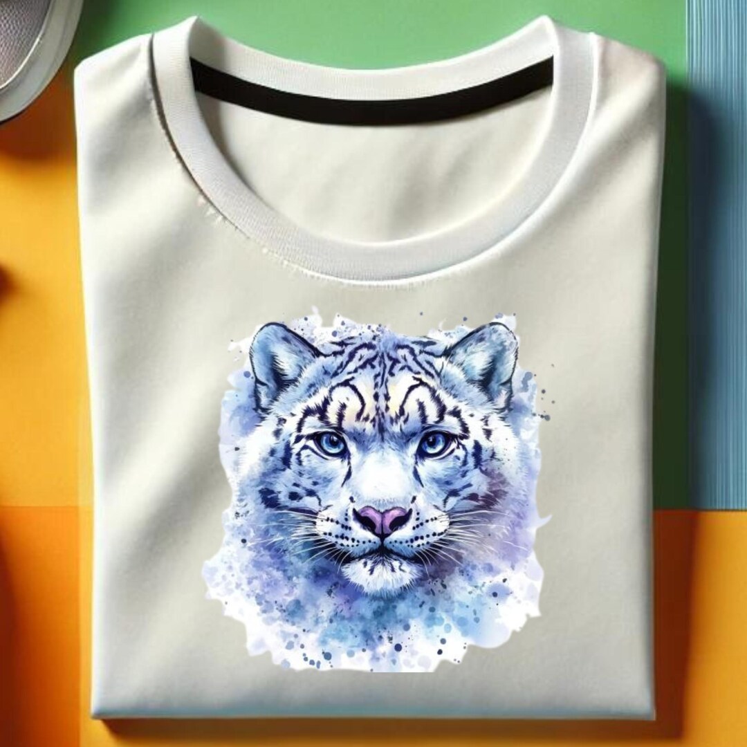 Snow Leopard Png, T-shirt, Leopard Design, Animal Print Tee, Download ...
