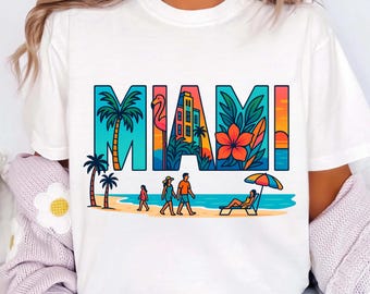 Miami Beach PNG: Retro Art Deco Flamingo Design (Digital Download 3250x3250px)