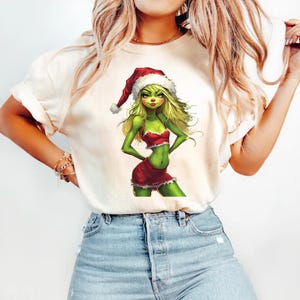 Christmas Grinch Girl Png Shirt Design, Christmas Grinch Girl, Christmas Grich Png, Sublimate Designs Download, Digital Prints, Png Design