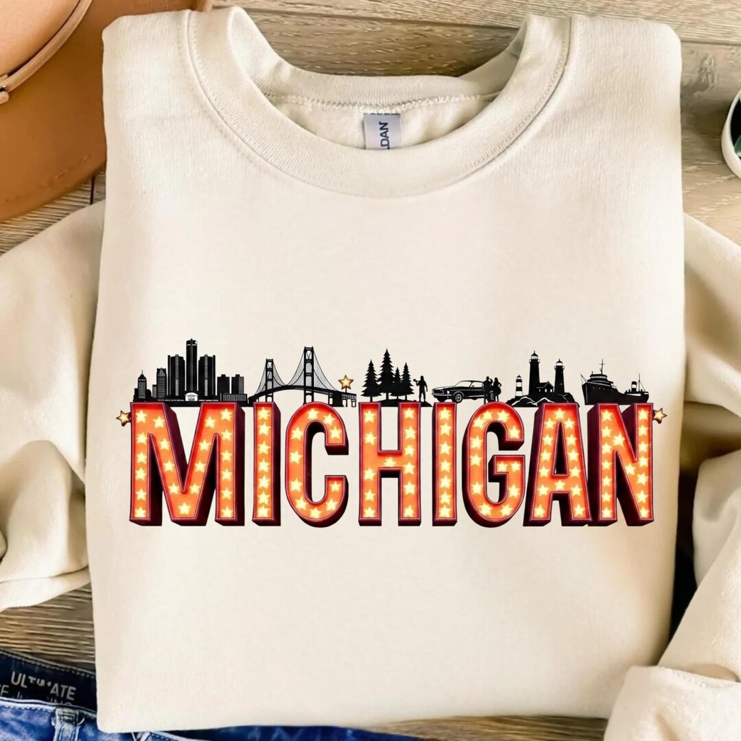 Vintage Michigan State Format PNG, Michigan Shirt Design, Retro Detroit ...