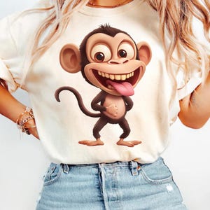 Funny Monkey Png, Cartoon Monkey Laughing Png, Cute Monkey Sticker Png, Playful Animal Png, Jungle Safari Monkey Png, Digital Download Png