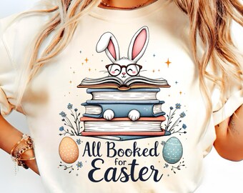 Nerdy Bunny Easter PNG: Book Lover Clip Art (Digital Download)