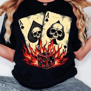 Skeleton Poker Cards Png, Retro Casino Bach Trip Tee, Funny T-Shirt Png, Poker Shirt, Download Sublimation, Digital Prints, Digital Download