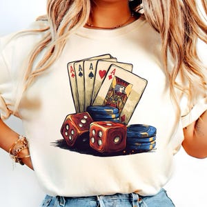 Poker Shirt Png, Poker Chips Png, Poker Design Png, Poker Cards Png, Dice Shirt png, Sublimation pour téléchargement, Impressions numériques, Téléchargement numérique